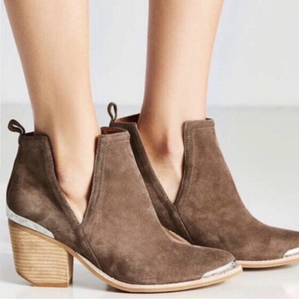Jeffrey Campbell Brown Suede Ankle Booties